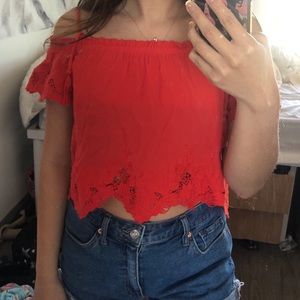 Astr the label orange top